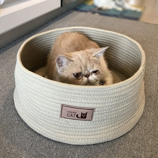 The Purrfect Pup Palace: Round Cat Bed for Tiny Dogs and Finicky Felines!