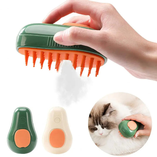 Avocado Bliss: The Electric Steam Brush That Turns Grooming Into a Spa Day for Your Pet!