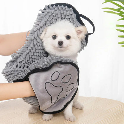 The Doggy Dry-Off Dynamo: Super Absorbent Towel with Handy Pockets!