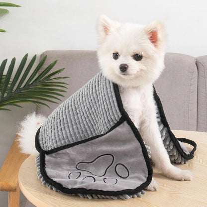 The Doggy Dry-Off Dynamo: Super Absorbent Towel with Handy Pockets!