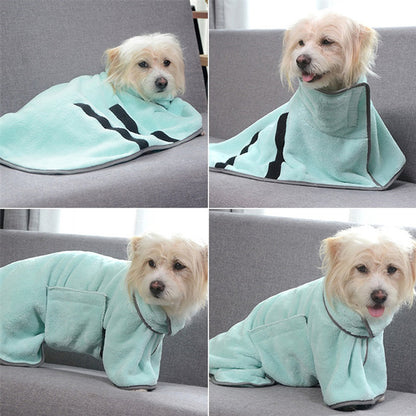 The Furry Squeegee: Quick-Dry Bathrobe for Paws and Whiskers!