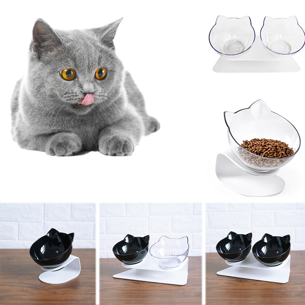 Purrfect Posture Platter: The Double-Bowl Dining Solution That Spoils Your Cat’s Neck and Taste Buds!