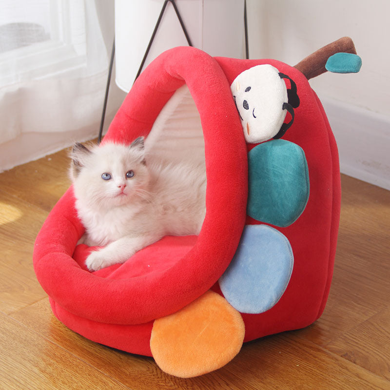 Cat Animal Party Bed: The Semi-Enclosed, Removable, and Washable Chateau for Your Furry Royalty