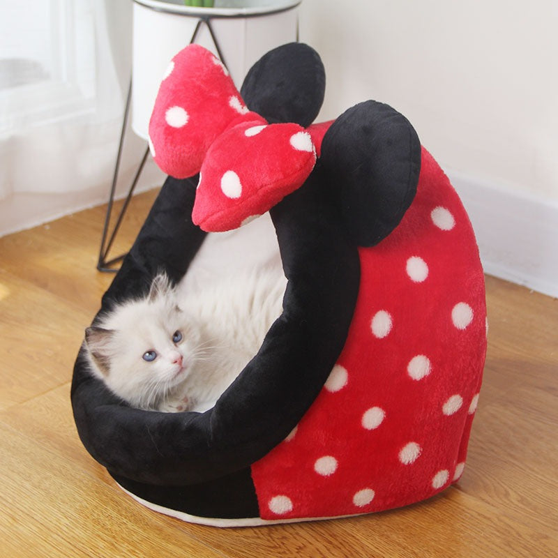 Cat Animal Party Bed: The Semi-Enclosed, Removable, and Washable Chateau for Your Furry Royalty