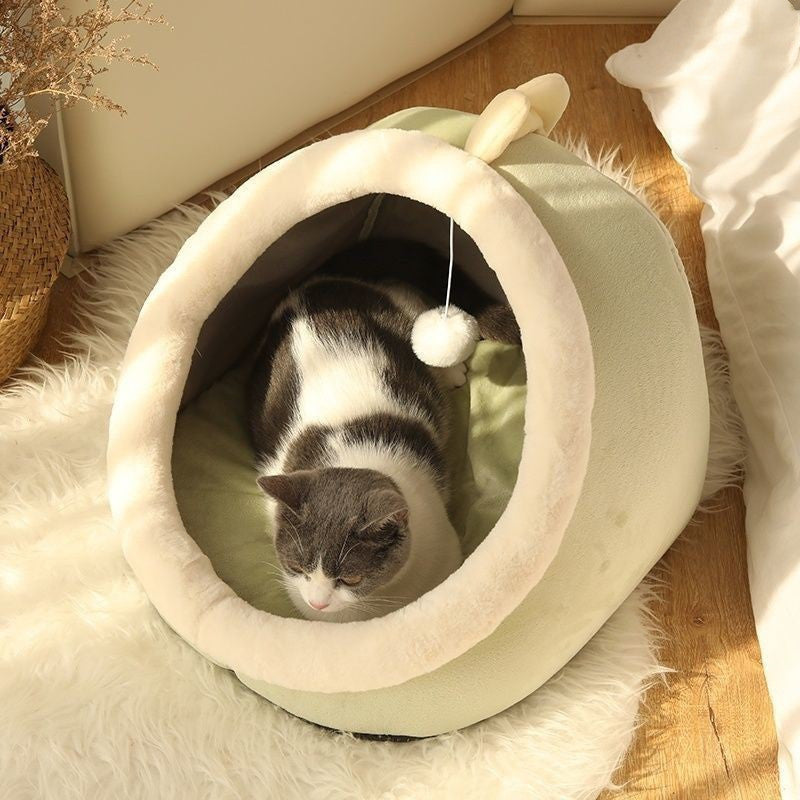 Cat Animal Party Bed: The Semi-Enclosed, Removable, and Washable Chateau for Your Furry Royalty