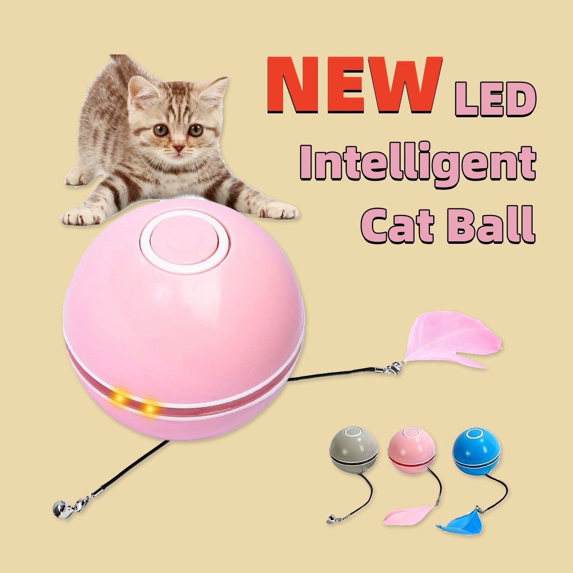 Glow & Purr: The LED Cat Ball That’s Smarter and Funnier Than Your Average Furball!